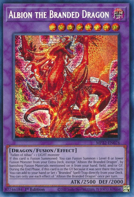 Albion the Branded Dragon [MP22-EN076] Prismatic Secret Rare | Chromatic Games