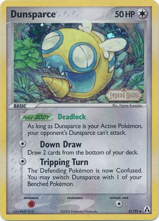 Dunsparce (31/92) (Stamped) [EX: Legend Maker] | Chromatic Games