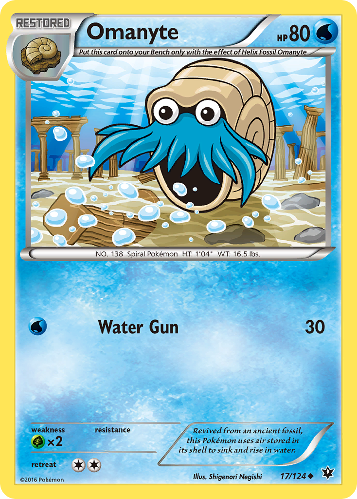 Omanyte (17/124) [XY: Fates Collide] | Chromatic Games