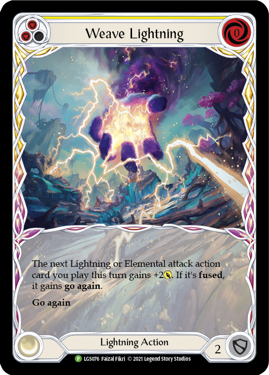 Weave Lightning (Yellow) [LGS076] (Promo)  Rainbow Foil | Chromatic Games