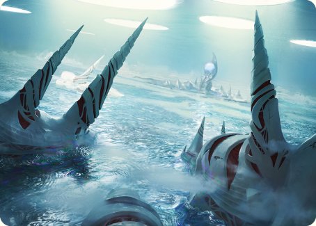 Seachrome Coast Art Card [Phyrexia: All Will Be One Art Series] | Chromatic Games