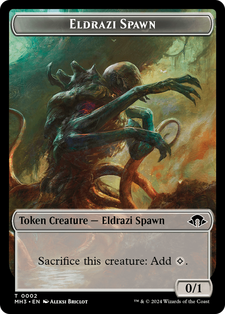 Eldrazi Spawn // Fish Double-Sided Token [Modern Horizons 3 Tokens] | Chromatic Games