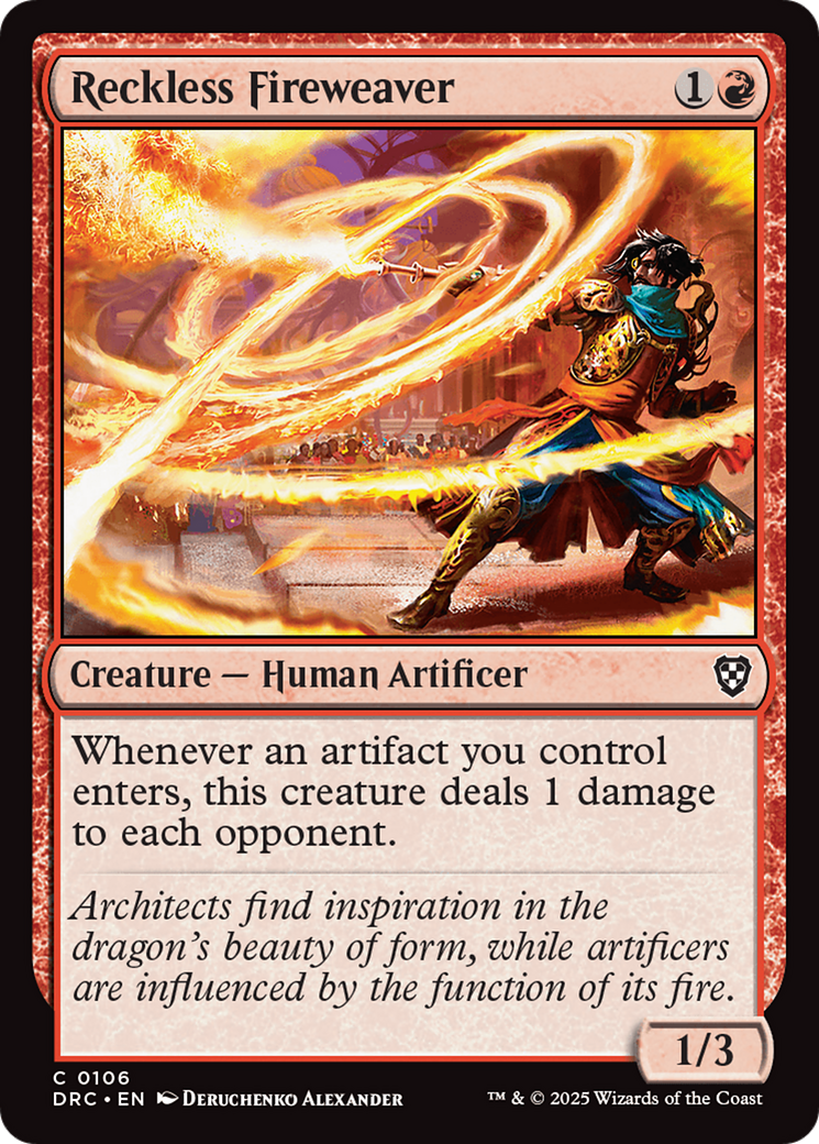 Reckless Fireweaver [Aetherdrift Commander] | Chromatic Games