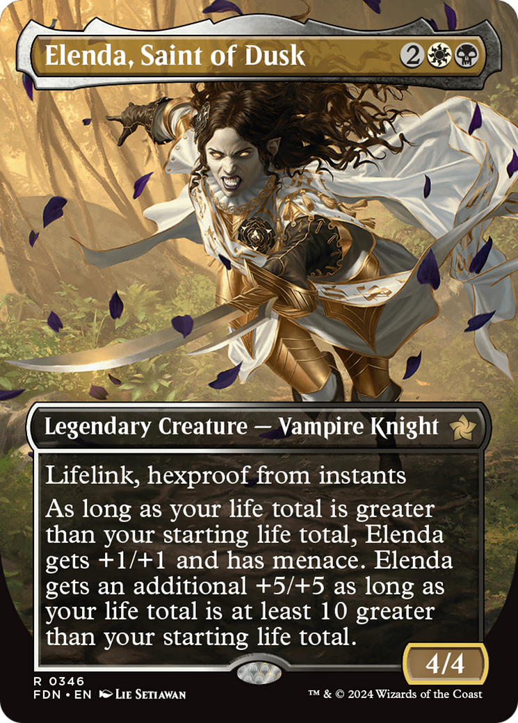 Elenda, Saint of Dusk (Borderless) [Foundations] | Chromatic Games