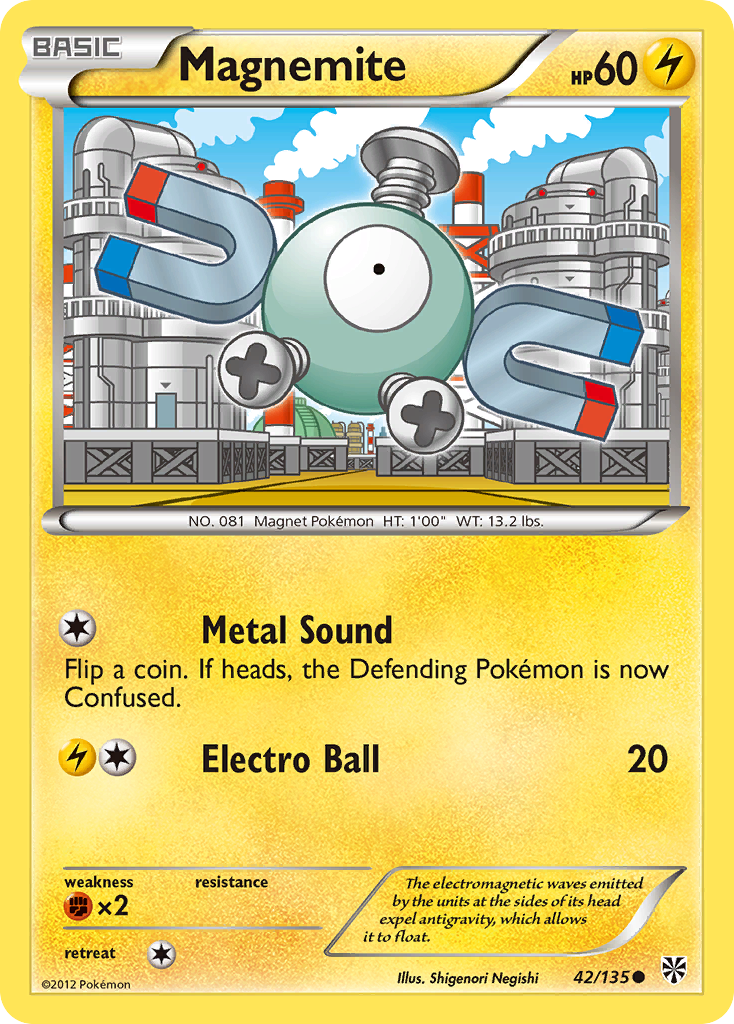 Magnemite (42/135) [Black & White: Plasma Storm] | Chromatic Games