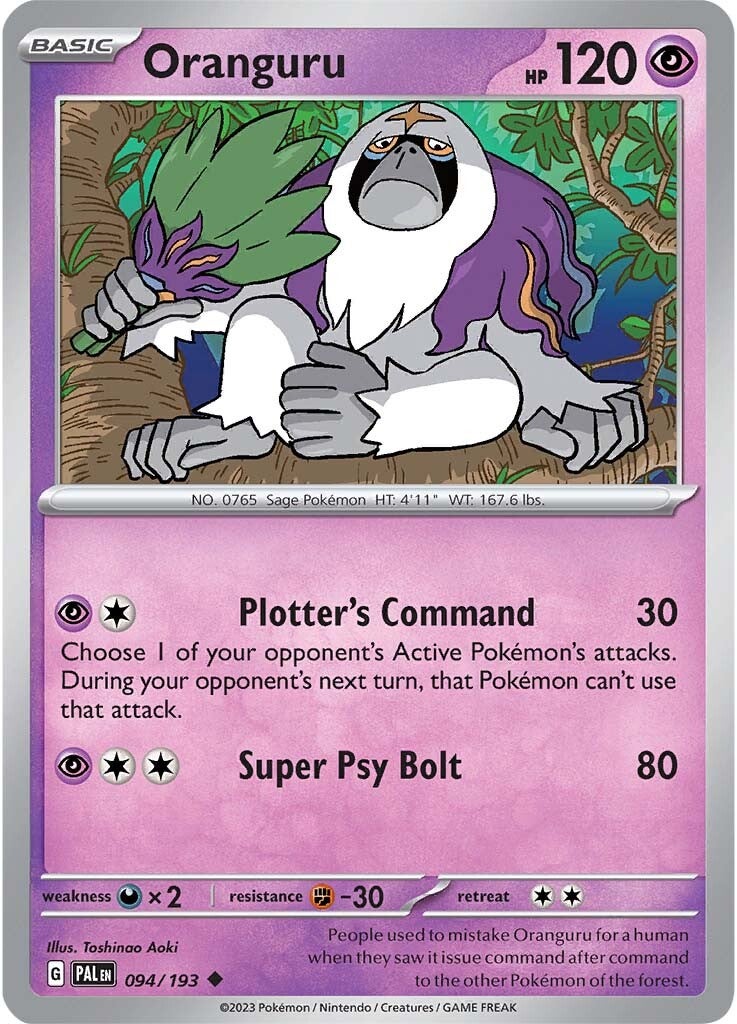 Oranguru (094/193) [Scarlet & Violet: Paldea Evolved] | Chromatic Games