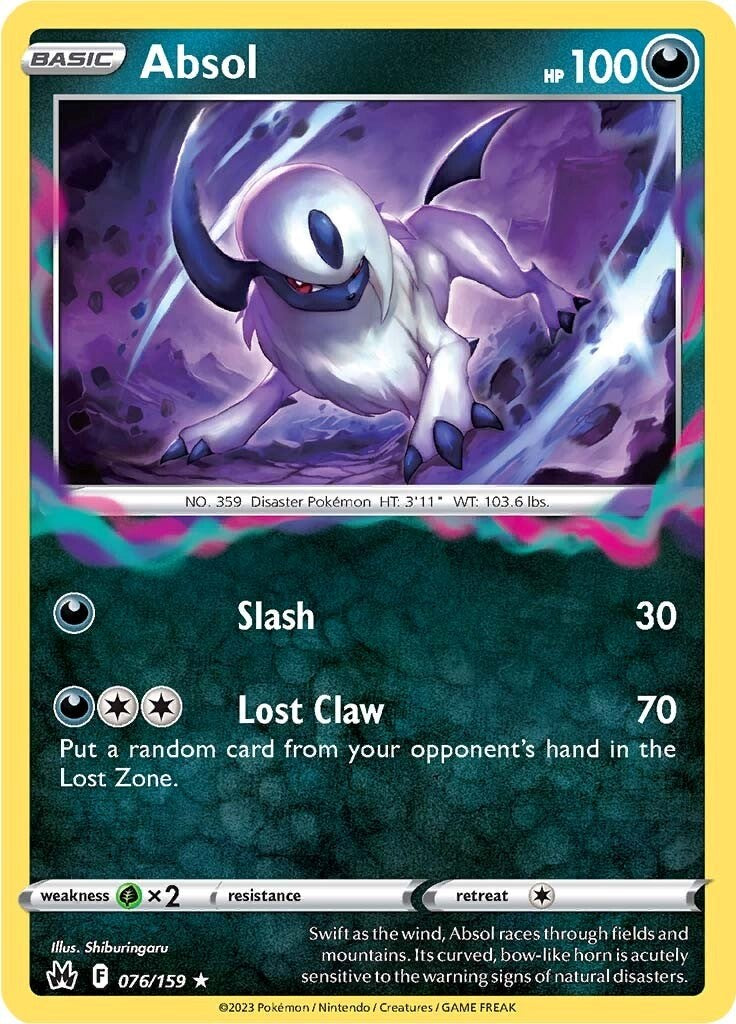 Absol (076/159) [Sword & Shield: Crown Zenith] | Chromatic Games