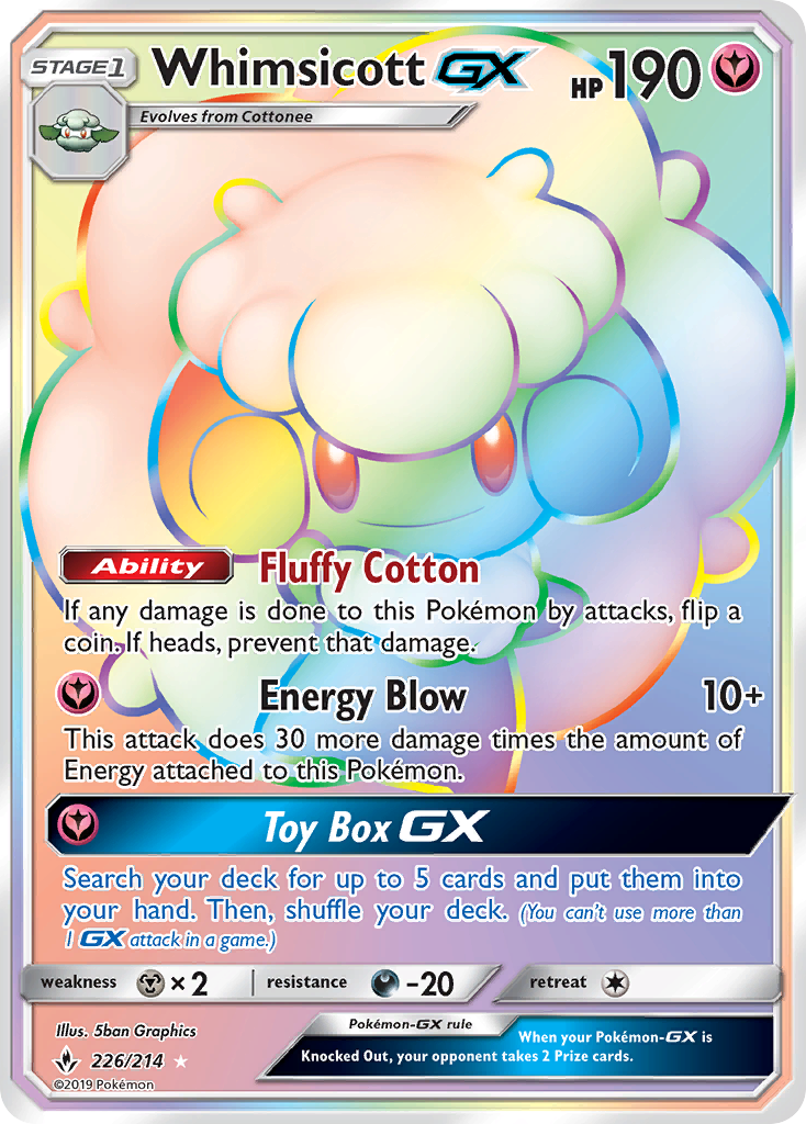 Whimsicott GX (226/214) [Sun & Moon: Unbroken Bonds] | Chromatic Games