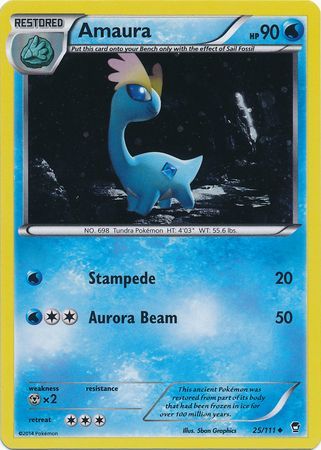 Amaura (25/111) (Cosmos Holo) [XY: Furious Fists] | Chromatic Games