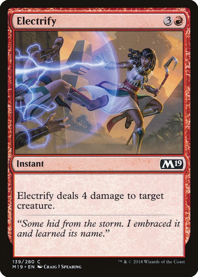 Electrify 139/280 (Core Set 2019)  | Chromatic Games
