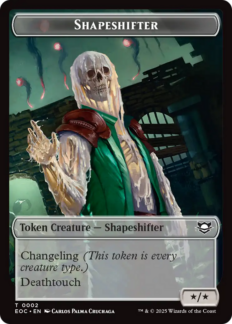Shapeshifter // Golem (0013) Double-Sided Token [Edge of Eternities Commander Tokens] | Chromatic Games