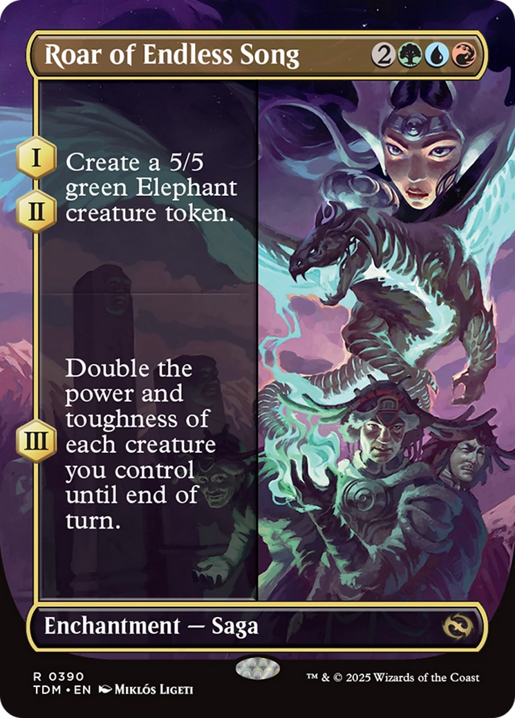 Roar of Endless Song (Borderless) [Tarkir: Dragonstorm] | Chromatic Games