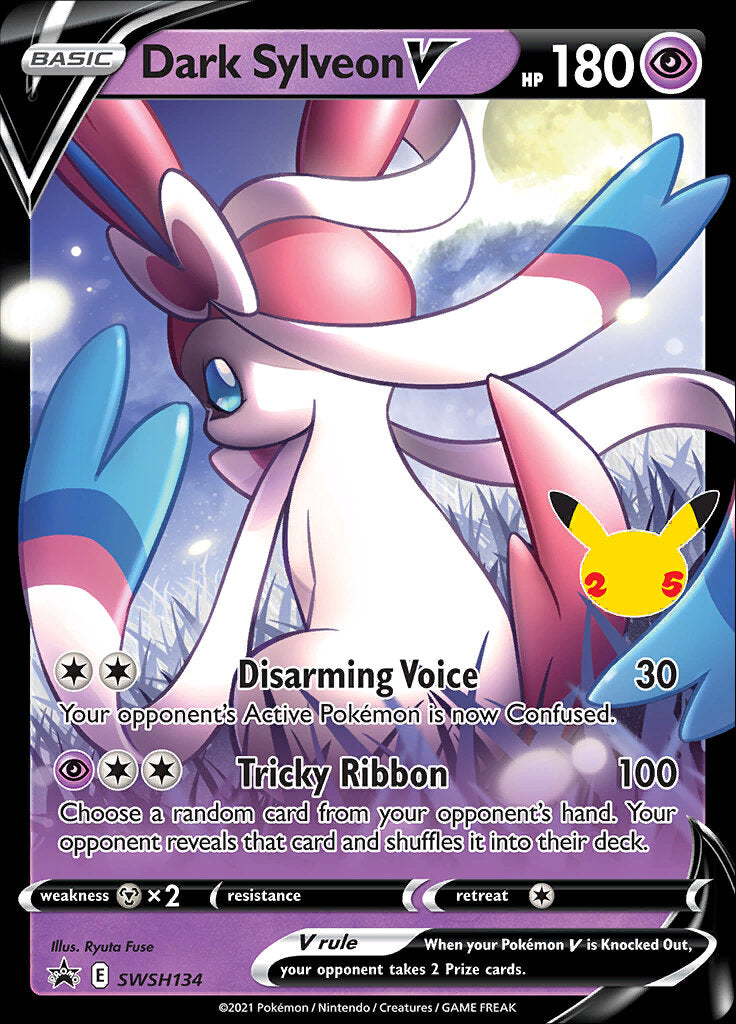 Dark Sylveon V (SWSH134) (Jumbo Card) [Sword & Shield: Black Star Promos] | Chromatic Games