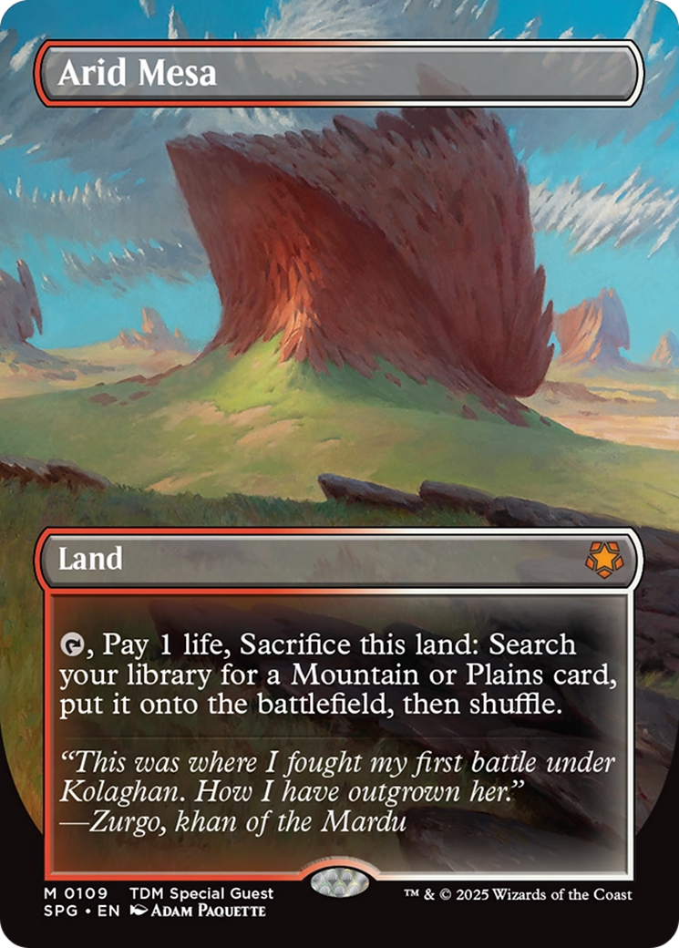 Arid Mesa (Borderless) [Tarkir: Dragonstorm Special Guests] | Chromatic Games