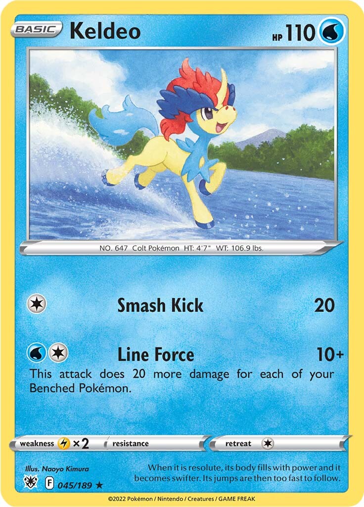 Keldeo (045/189) (Theme Deck Exclusive) [Sword & Shield: Astral Radiance] | Chromatic Games