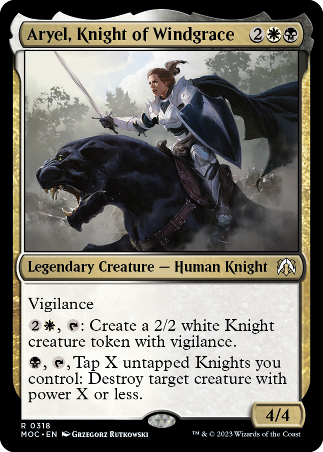 Aryel, Knight of Windgrace [March of the Machine Commander] | Chromatic Games