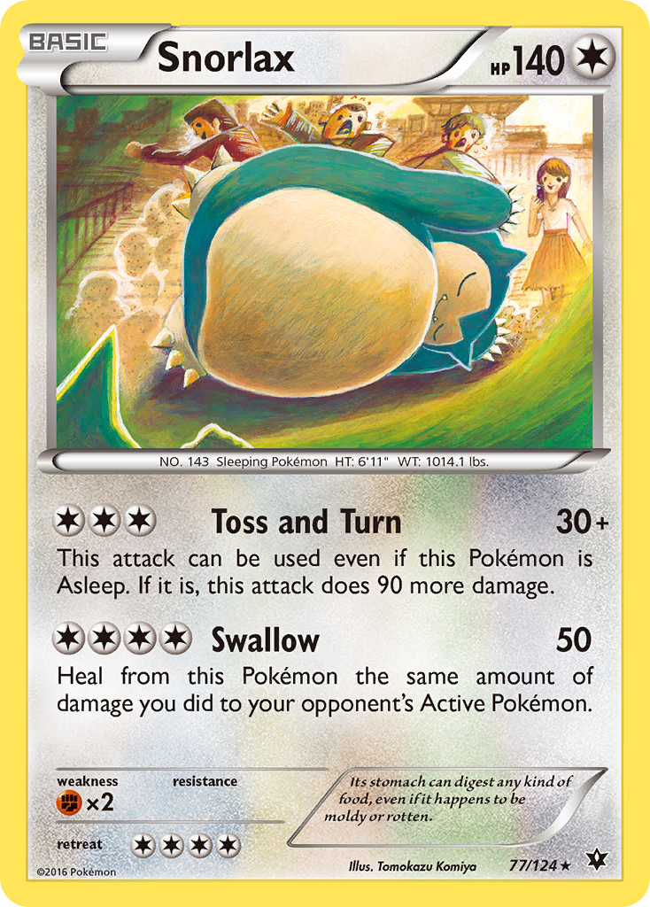 Snorlax (77/124) [XY: Fates Collide] | Chromatic Games