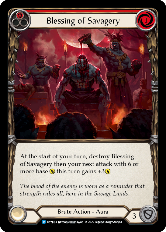 Blessing of Savagery (Red) [DYN013] (Dynasty) | Chromatic Games