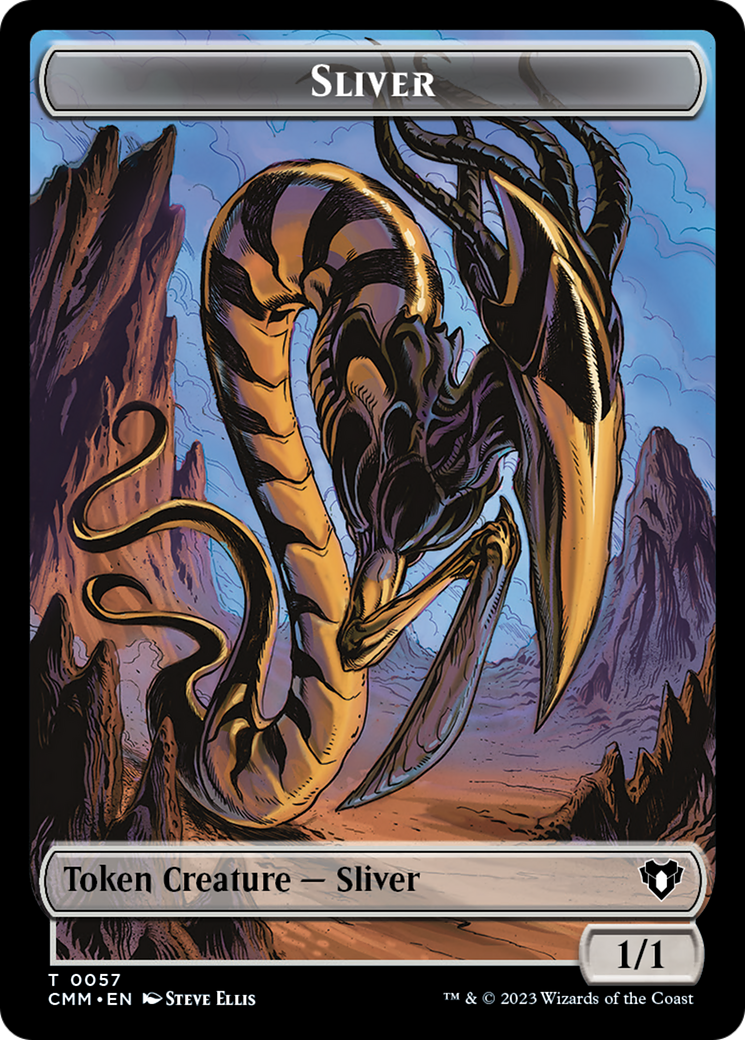 Copy (54) // Sliver Double-Sided Token [Commander Masters Tokens] | Chromatic Games