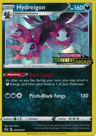 Hydreigon (SWSH037) (Prerelease Promo) [Sword & Shield: Black Star Promos] | Chromatic Games