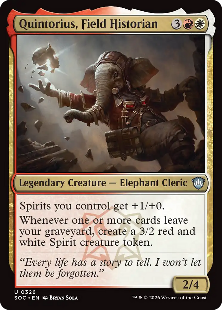 Quintorius, Field Historian [Secrets of Strixhaven Commander] | Chromatic Games