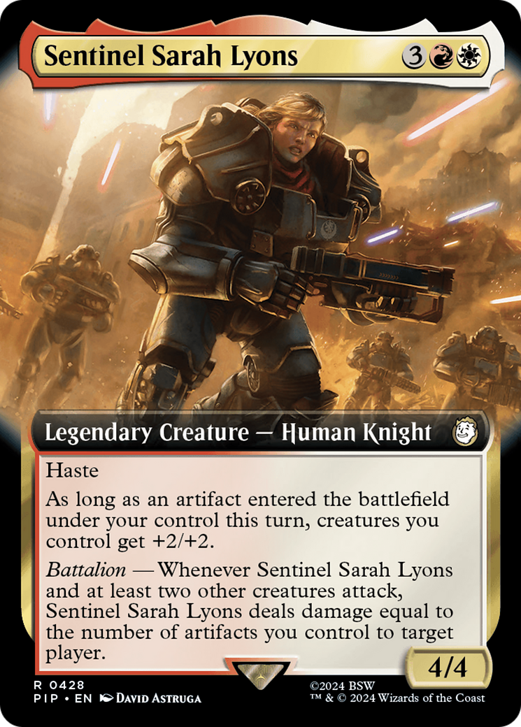 Sentinel Sarah Lyons (Extended Art) [Fallout] | Chromatic Games