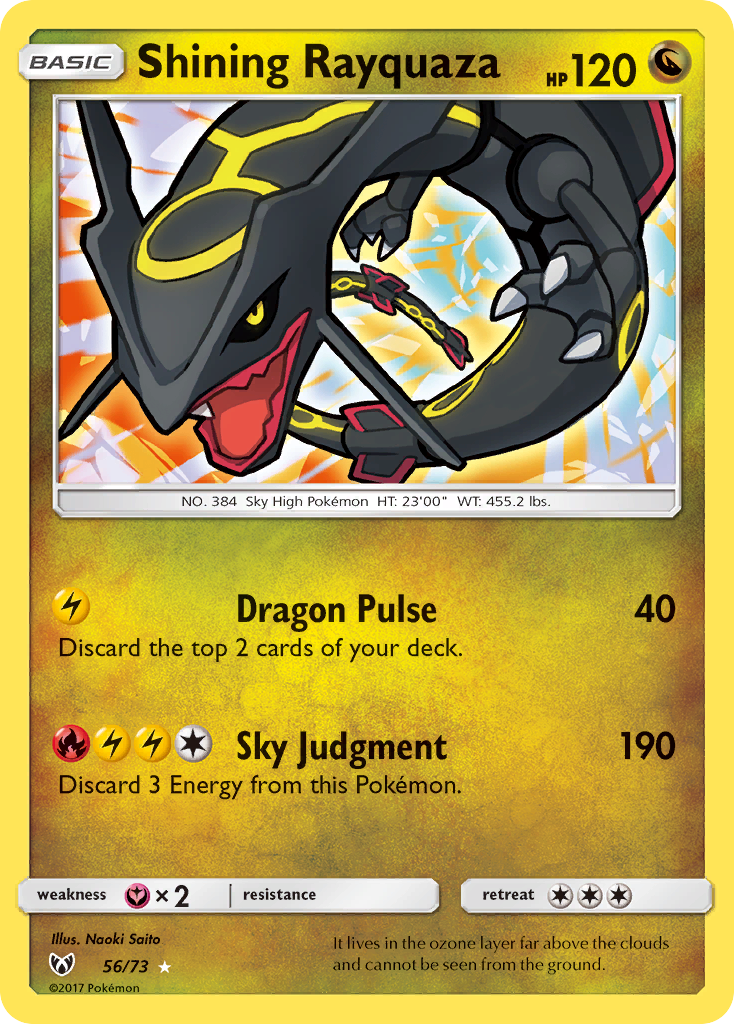 Shining Rayquaza (56/73) [Sun & Moon: Shining Legends] | Chromatic Games