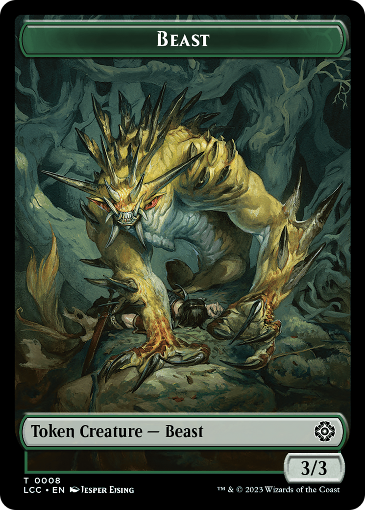 Beast // Merfolk (0003) Double-Sided Token [The Lost Caverns of Ixalan Commander Tokens] | Chromatic Games