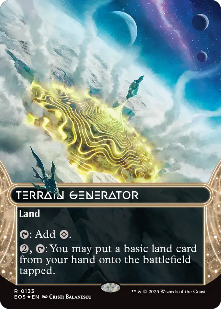 Terrain Generator (0133) (Borderless) (Galaxy Foil) [Edge of Eternities: Stellar Sights] | Chromatic Games