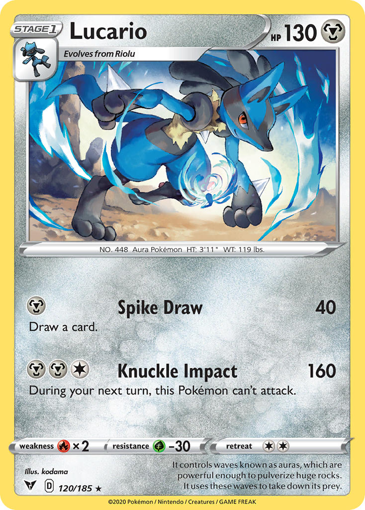 Lucario (120/185) [Sword & Shield: Vivid Voltage] | Chromatic Games