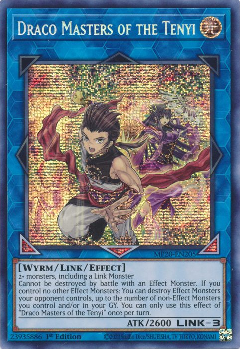 Draco Masters of the Tenyi [MP20-EN205] Prismatic Secret Rare | Chromatic Games