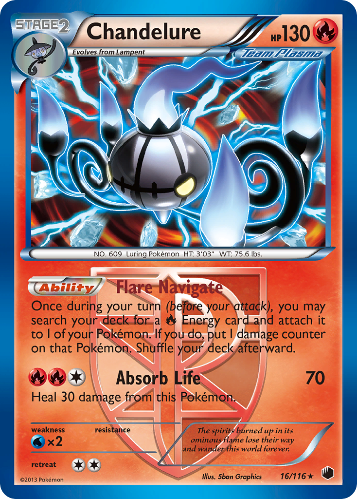 Chandelure (16/116) [Black & White: Plasma Freeze] | Chromatic Games