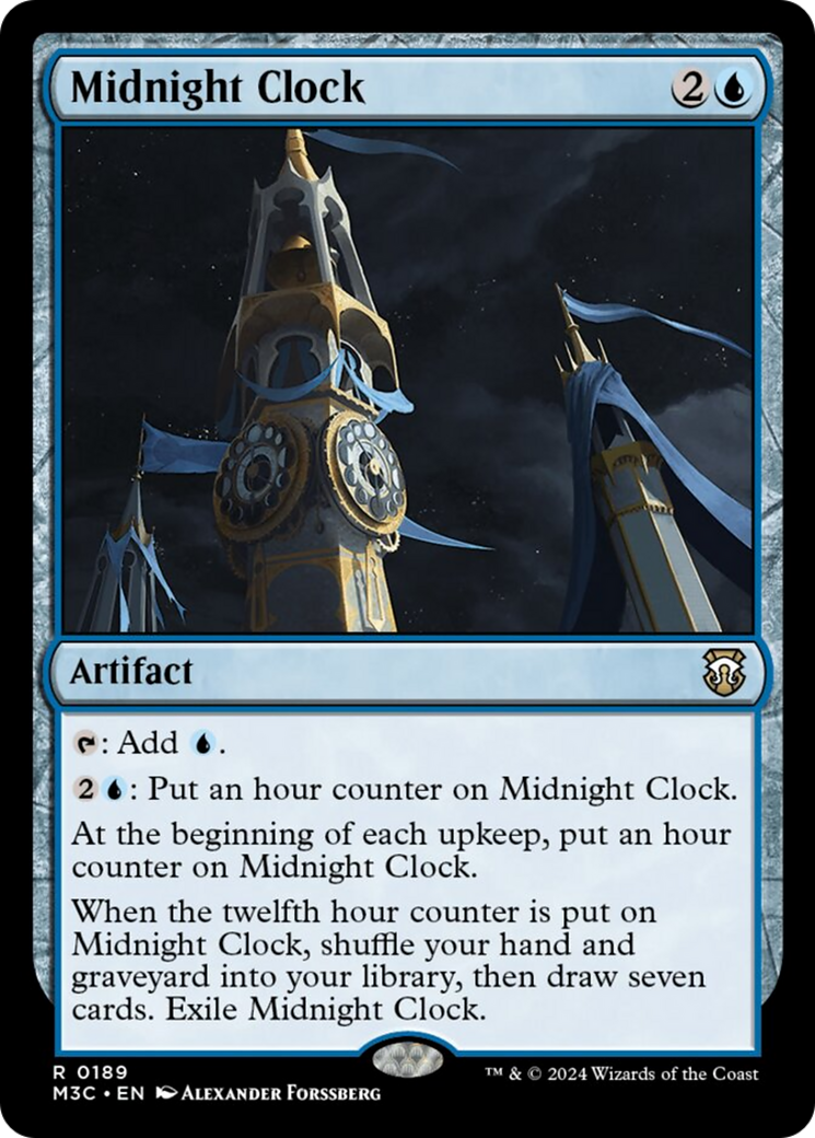 Midnight Clock (Ripple Foil) [Modern Horizons 3 Commander] | Chromatic Games