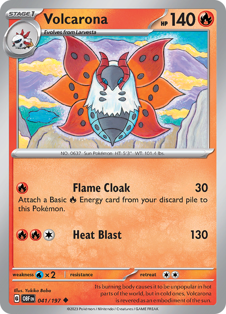 Volcarona (041/197) [Scarlet & Violet: Obsidian Flames] | Chromatic Games