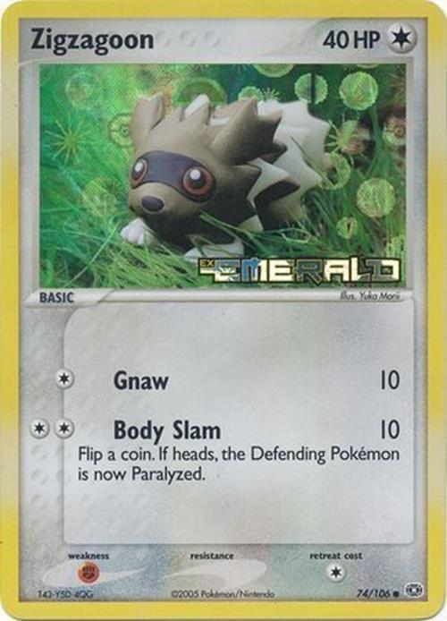 Zigzagoon (74/106) (Stamped) [EX: Emerald] | Chromatic Games