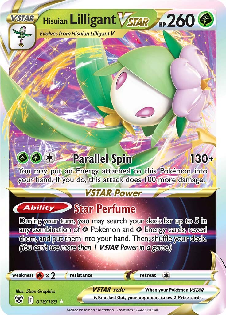 Hisuian Lilligant VSTAR (018/189) [Sword & Shield: Astral Radiance] | Chromatic Games