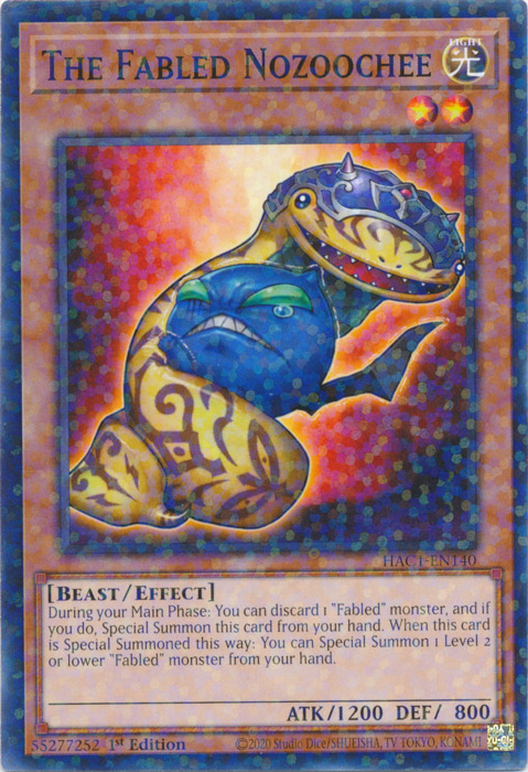 The Fabled Nozoochee (Duel Terminal) [HAC1-EN140] Common | Chromatic Games