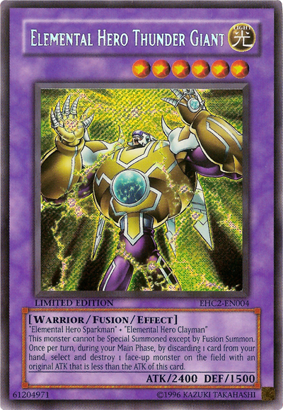 Elemental Hero Thunder Giant [EHC2-EN004] Secret Rare | Chromatic Games