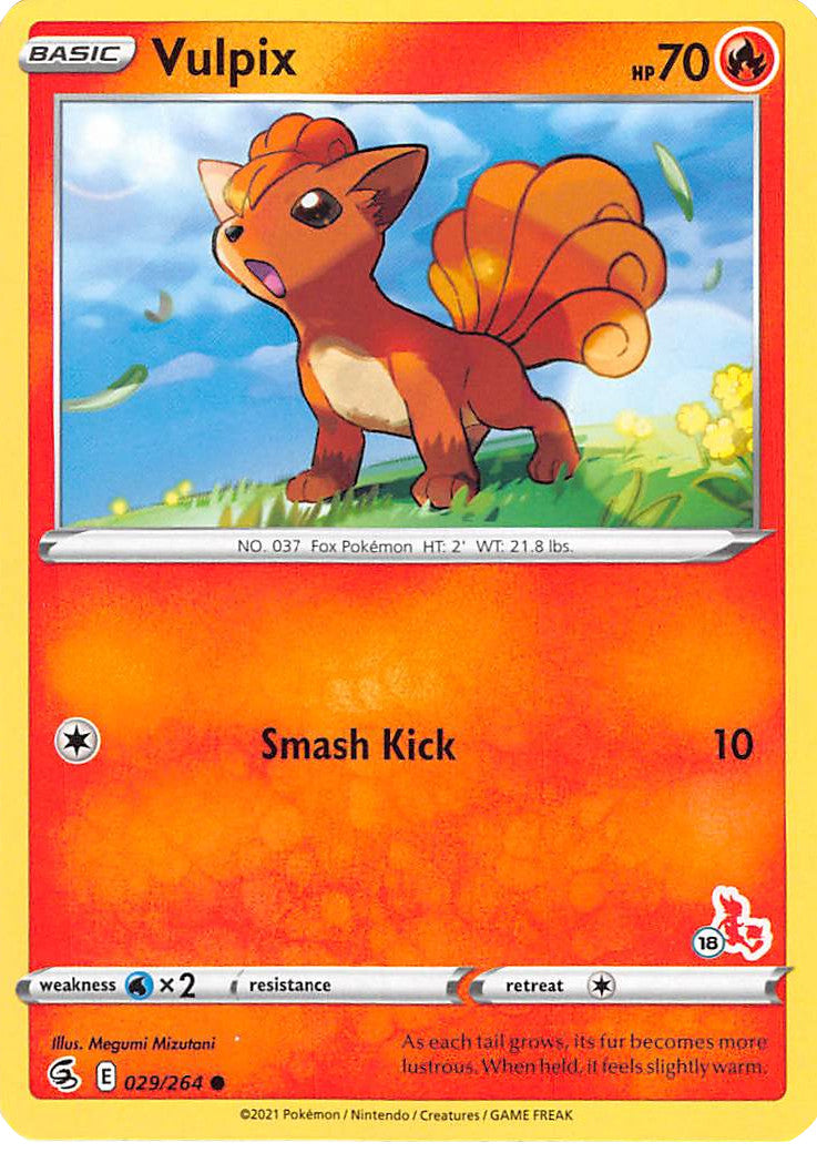 Vulpix (029/264) (Cinderace Stamp #18) [Battle Academy 2022] | Chromatic Games