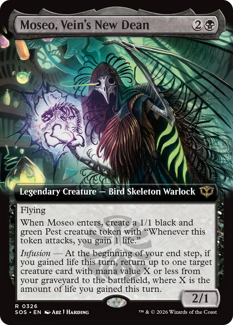 Moseo, Vein's New Dean (Extended Art) [Secrets of Strixhaven] | Chromatic Games