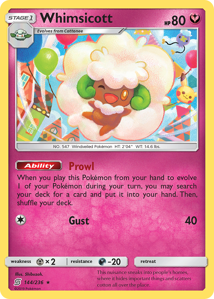 Whimsicott (144/236) [Sun & Moon: Unified Minds] | Chromatic Games