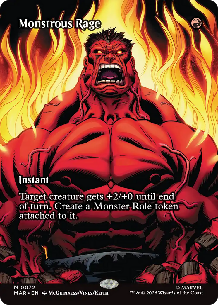 Monstrous Rage (Borderless) [Marvel Universe: Eternal-Legal] | Chromatic Games