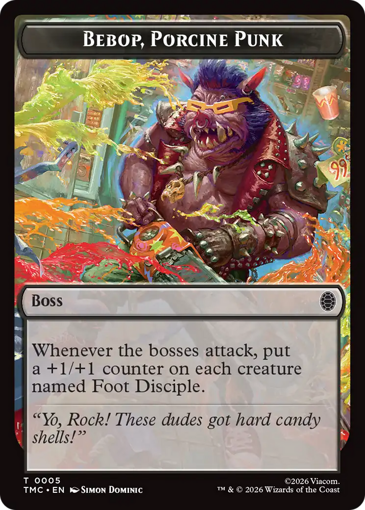 Bebop, Porcine Punk [Teenage Mutant Ninja Turtles Commander Tokens] | Chromatic Games