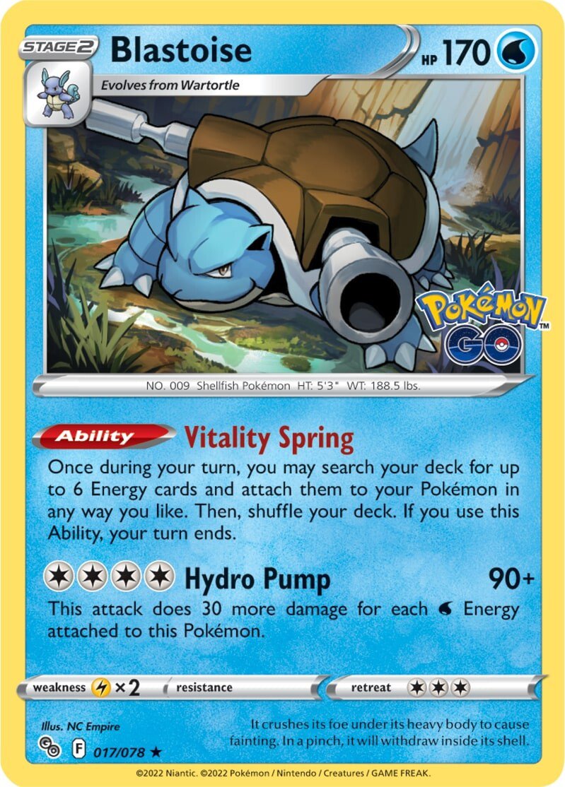 Blastoise (017/078) [Pokémon GO] | Chromatic Games