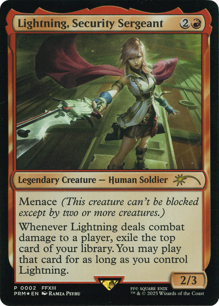 Lightning, Security Sergeant (Costco Bundle) [FINAL FANTASY Promos] | Chromatic Games