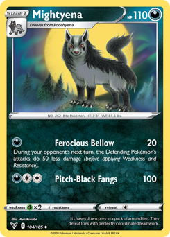 Mightyena (104/185) [Sword & Shield: Vivid Voltage] | Chromatic Games