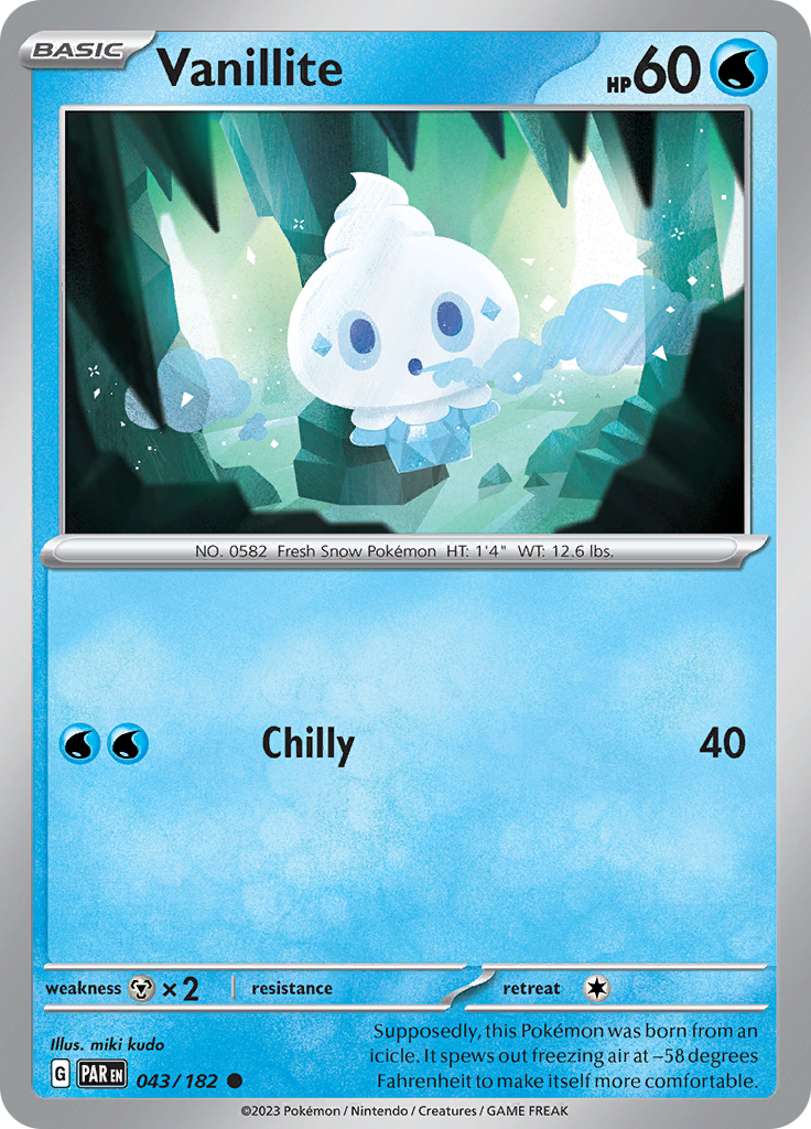 Vanillite (043/182) [Scarlet & Violet: Paradox Rift] | Chromatic Games