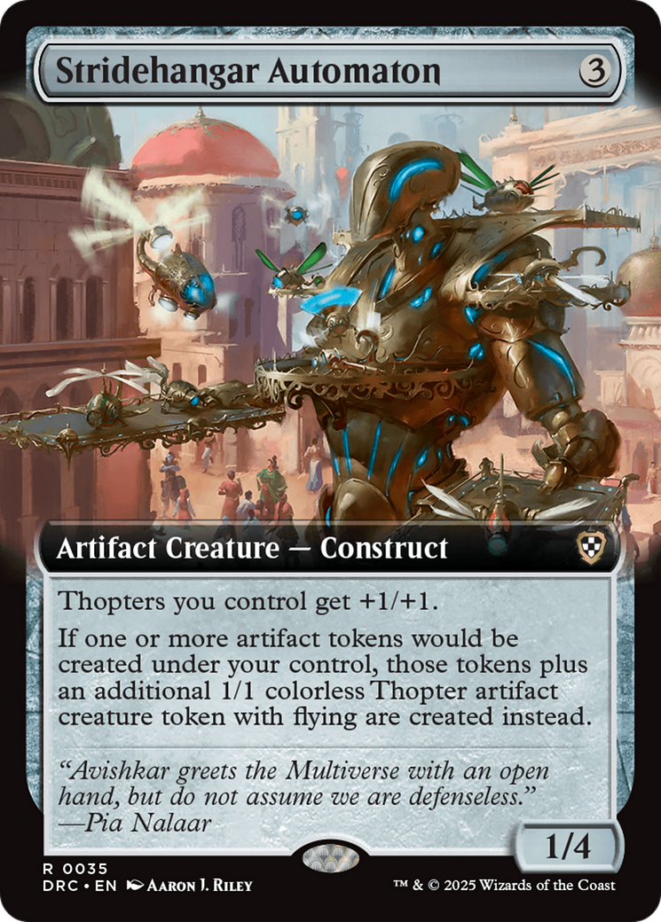 Stridehangar Automaton (Extended Art) [Aetherdrift Commander] | Chromatic Games