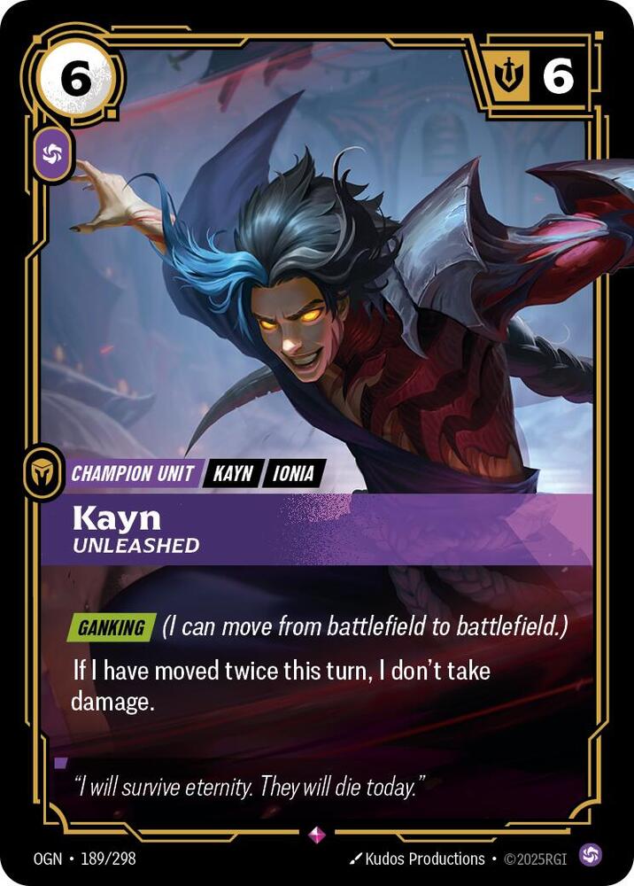 Kayn - Unleashed 189/298 (Origins)  - Foil | Chromatic Games