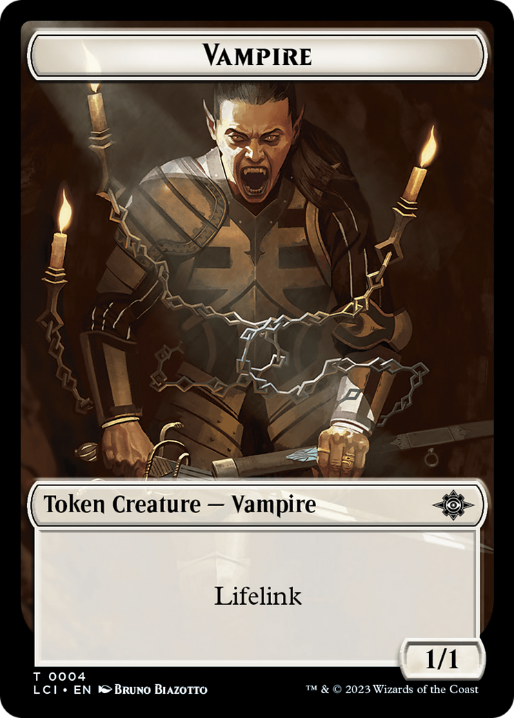 Vampire // Spirit Double-Sided Token [The Lost Caverns of Ixalan Tokens] | Chromatic Games